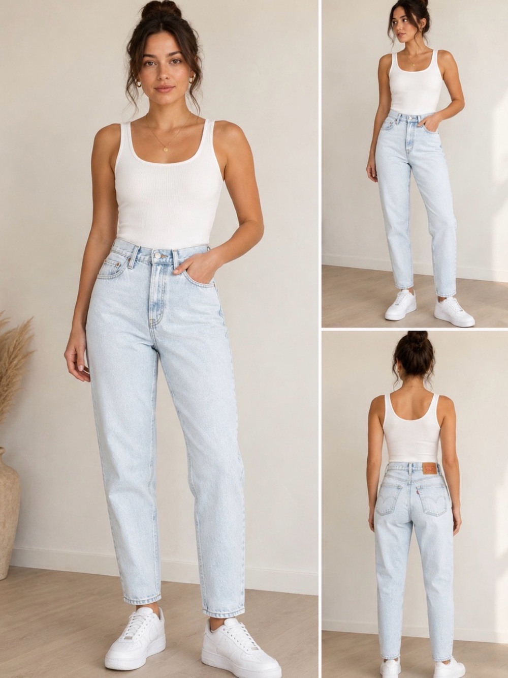 Levi's Light Blue High-Rise Straight Jeans